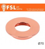 VEGA - Cover Piatta per Punto Luce LED – Ø70 – Oro Rosa