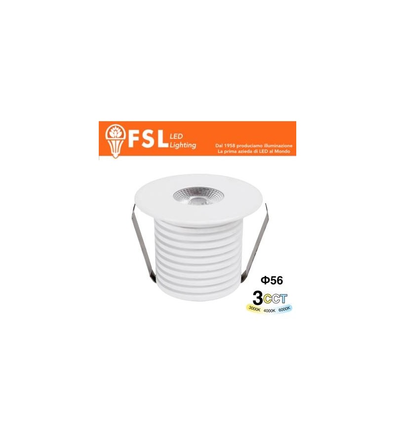 VEGA - Punto luce LED Spotlight  – 3W 3CCT – 56*57 – IP20 - Driver Eaglerise