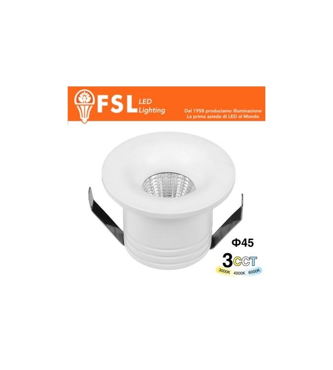 ORION - Punto luce LED Ottica arretrata – 4W 3CCT 45*36mm IP20 Driver Eaglerise