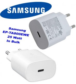Caricatore EP-TA800EWE Samsung USB-C 25 Watt Bianco in Bulk