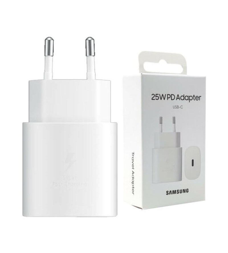 Carica Batteria EP-TA800NWE Samsung USB-C 25W Bianco