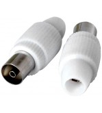 2x Presa antenna TV 75 Ω 9.5mm new
