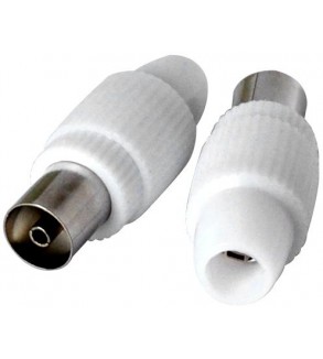 2x Presa antenna TV 75 Ω 9.5mm new