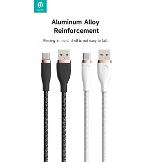 Cavo Intrecciato da Usb a Tipo-C 2,4 A, 1,5 Metri Bianc
