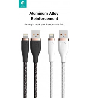 Cavo Intrecciato da Usb a Lightning 2,4 A, 1,5 Metri Bianco