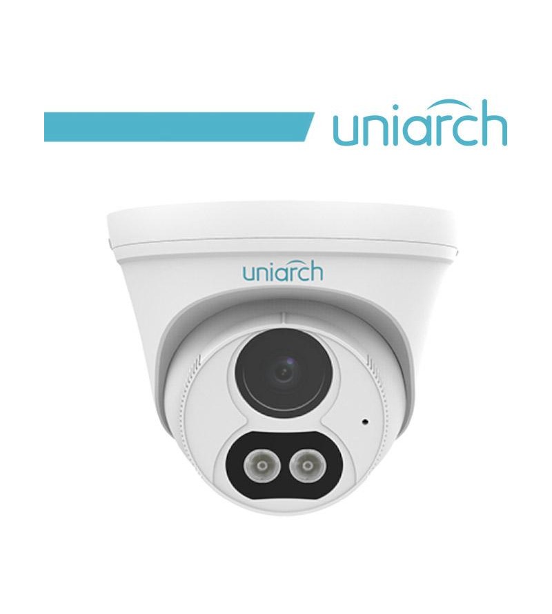 3MP Uniarch Turret IPCamera,Ottica fissa 2.8mm, Dual Light