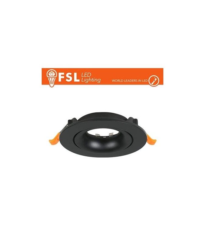 Ghiera orientabile TONDA - Alluminio verniciato a polvere, foro 90mm NERA