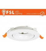 Ghiera orientabile TONDA - Alluminio verniciato a polvere, foro 90mm BIANCA