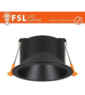 Ghiera fissa TONDA - Alluminio verniciato a polvere, foro 75mm NERA