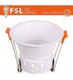 Ghiera fissa TONDA - Alluminio verniciato a polvere, foro 75mm BIANCA
