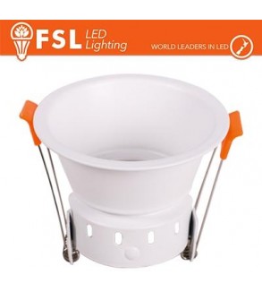 Ghiera fissa TONDA - Alluminio verniciato a polvere, foro 75mm BIANCA