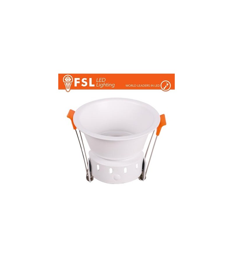 Ghiera fissa TONDA - Alluminio verniciato a polvere, foro 75mm BIANCA