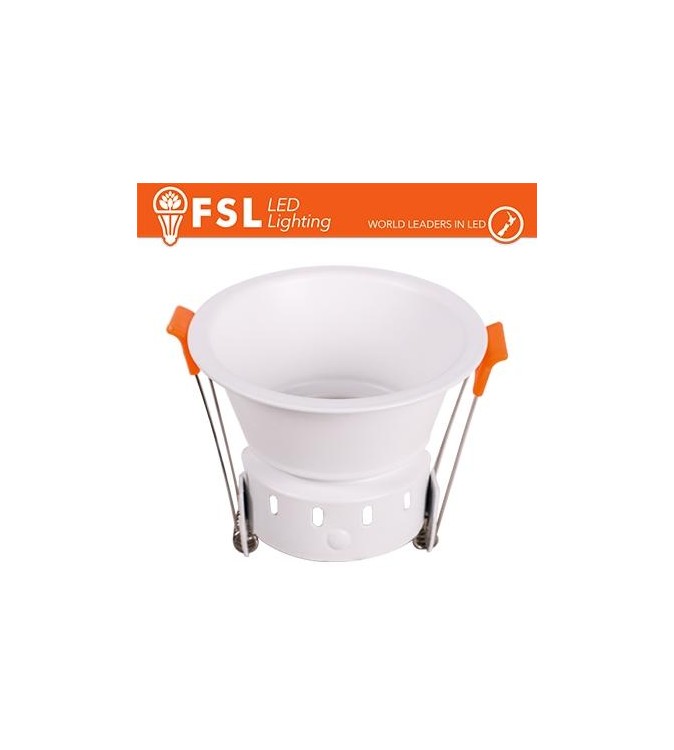 Ghiera fissa TONDA - Alluminio verniciato a polvere, foro 75mm BIANCA
