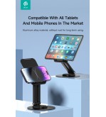 Supporto pieghevole in metallo con rotazione 360° per tablet