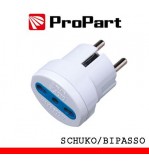 Adattatore bipasso spina schuko polybag