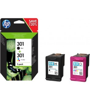 CARTUCCE ORIGINALE HP MULTIPACK NERO E COLORE HP 301 