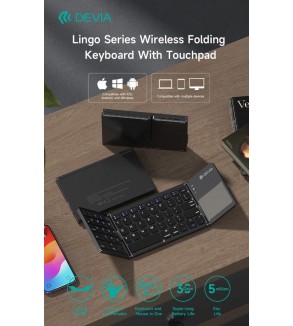 Tastiera e Touchpad bluetooth richiudibile Compatibile Microsoft, Android, Apple
