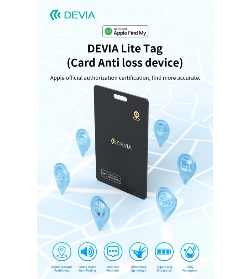 Dispositivo anti smarrimento DEVIA G2304 carica wireless Lite Tag Card Per Apple