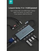 Leopard 11 In 1 HUB USB-C 3.1 to PD+USB-C+USB3.0*3+HDMI+VGA+RJ45+SD/TF+Audio3.5