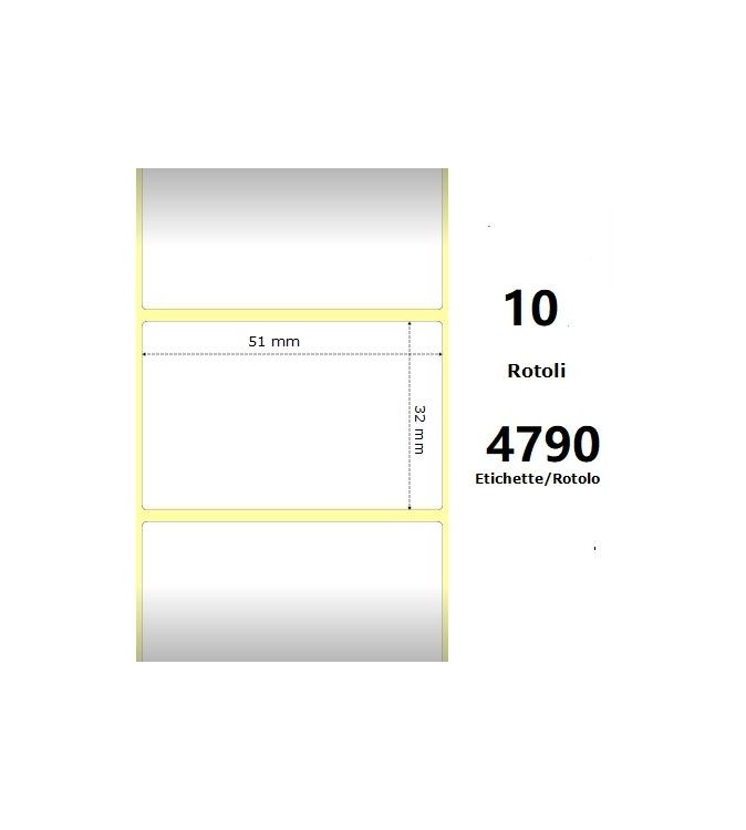 White 51x32mm,4790 Et/Rotolo Z-1000D, 2x1.3x3 Core,circonferenza 182mm
