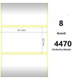 White 57x32mm,4470 Et/Rotolo Z-1000D,2.2x1.3x3 Core,circonferenza 175mm
