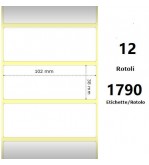 White 102x38mm,1790 Et/Rotolo Z-1000D, 4x1.5x1Core,circonferenza 111mm