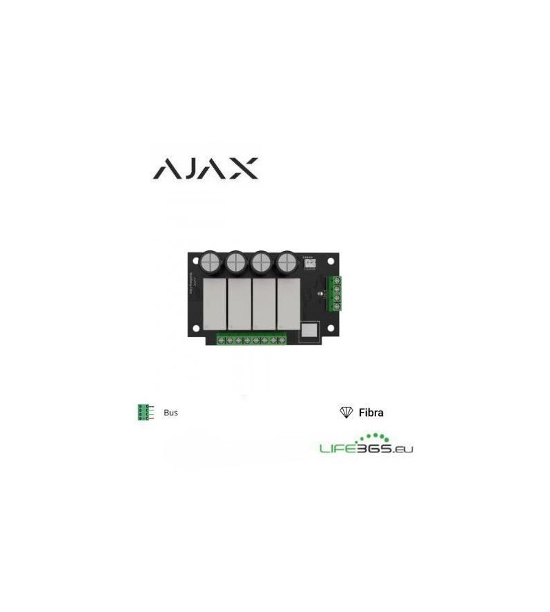 Ajax Superior MultiRelay Fibra - Modulo relay a quattro canali