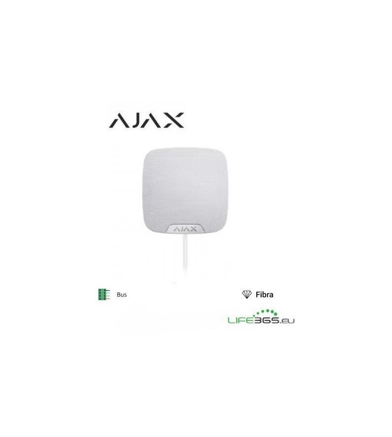 Ajax Superior HomeSiren Fibra white - Sirena da interno bianca