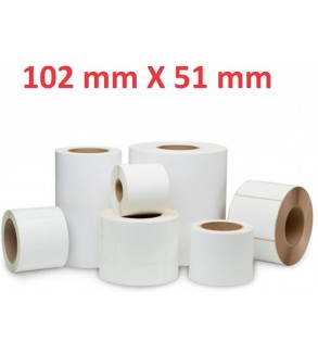 Opaco White Roll Adesivo 102mm x 51mm, 650 labels,Diametro 40mm Ad inchiostro 
