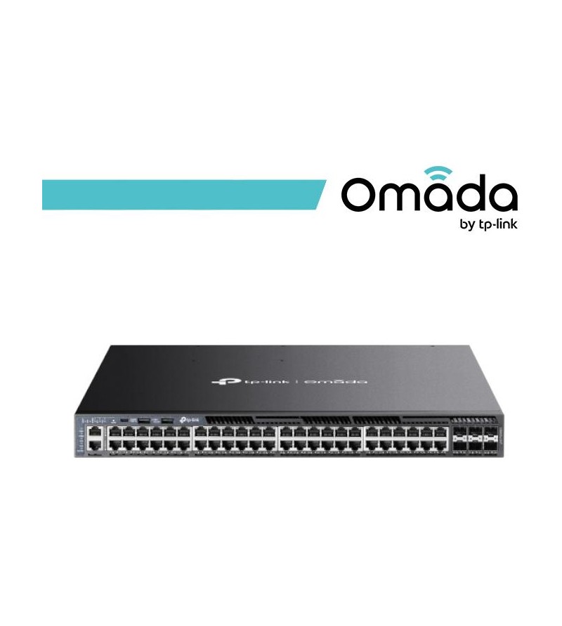 Omada Switch Managed L3 Stackable con 48 Porte Gigabit PoE+ - SG6654XHP
