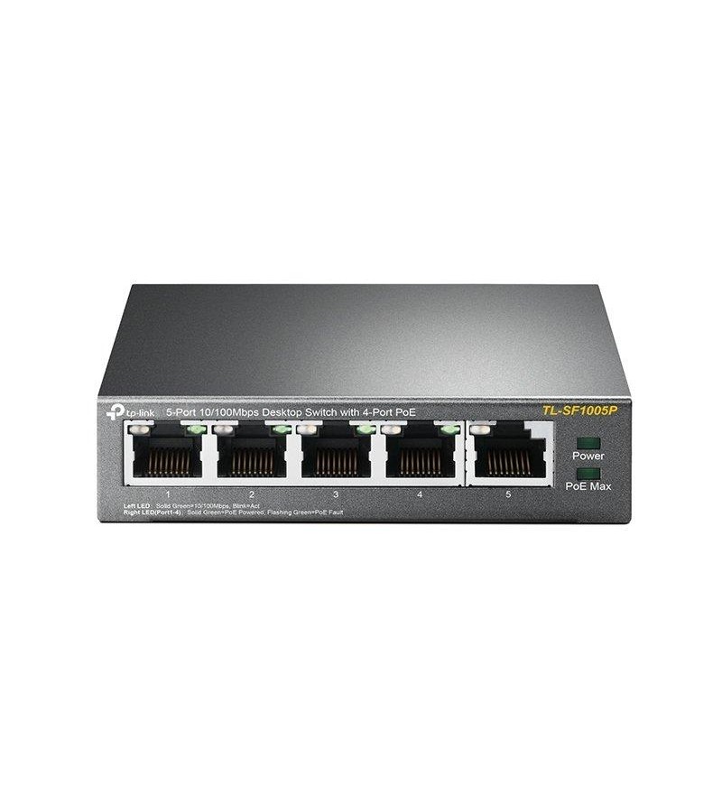 TP Link Switch desktop 5 porte 10/100Mbps 4 PoE - TL-SF1005P