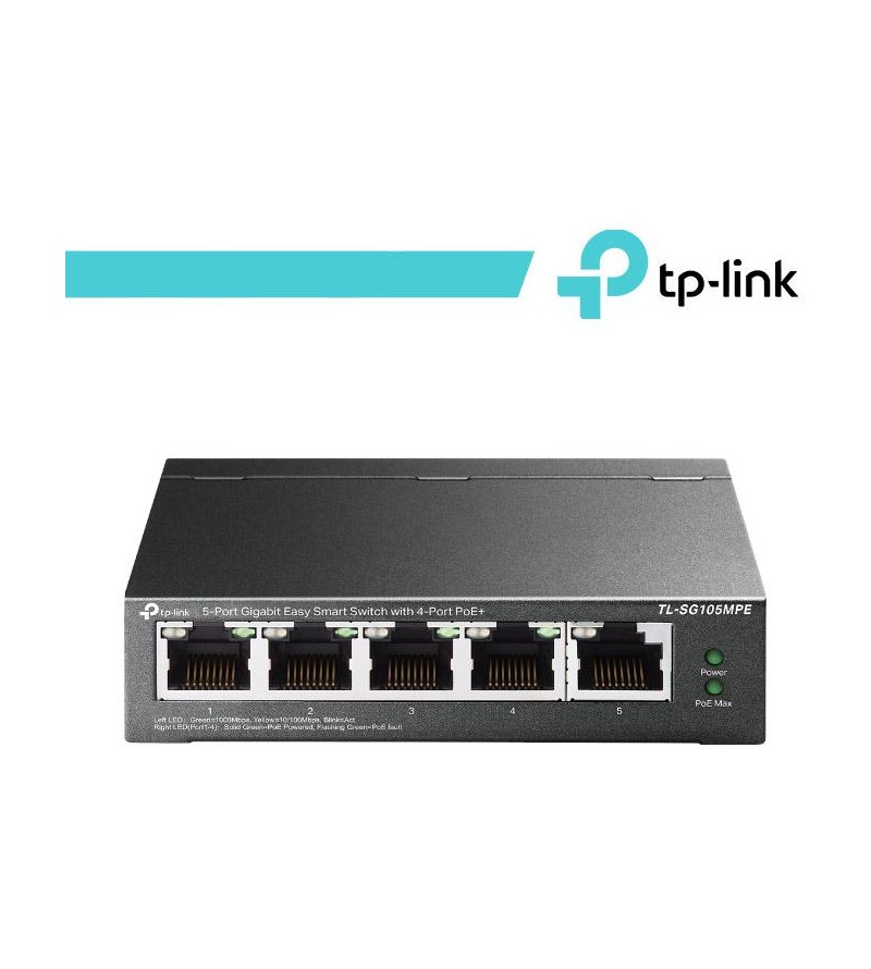 TP-Link 5-Port Gigabit Easy Smart Switch con 4-Porte PoE+