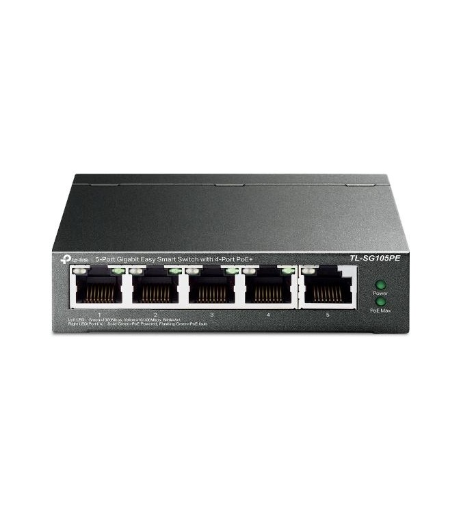 Switch 5 port Gigabit con 4-Port PoE+ TP-Link TL-SG105PE