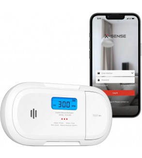 X-Sense Sensore CO-Monossido Wi-Fi a batteria sostituibile