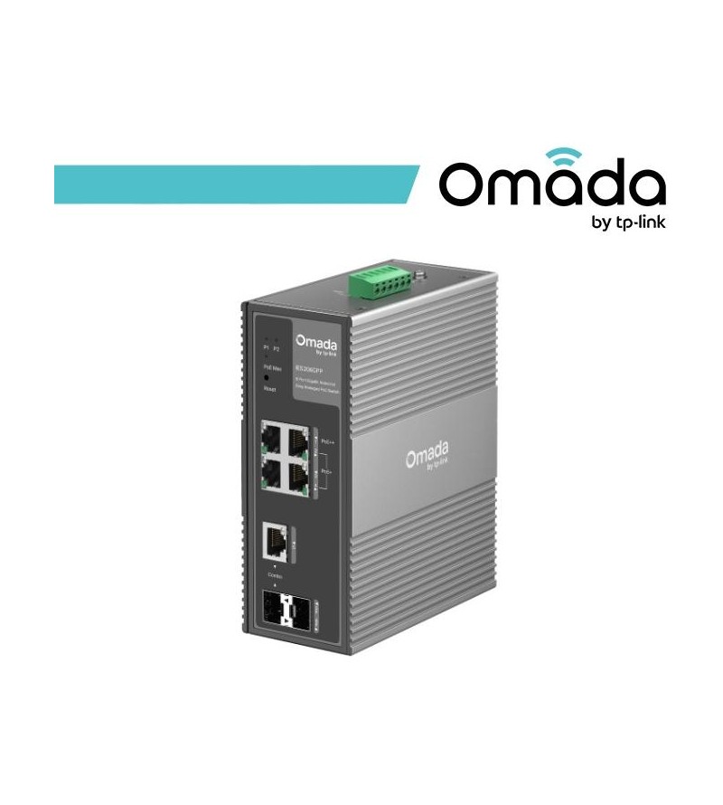 Omada 6-Port Gigabit Industrial Easy Managed Switch 4 PoE - IES206GPP