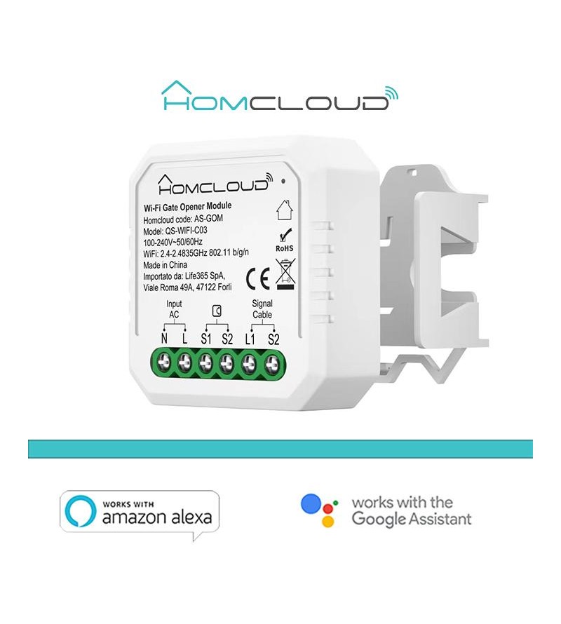 Modulo Cancelli/Garage ed Elettroserrature Wi-Fi 1CH incasso
