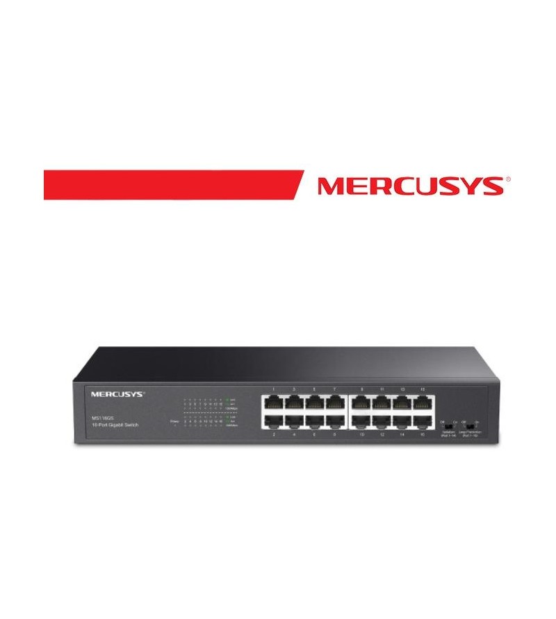 Mercusys 16-Port Gigabit Desktop/Rackmount Switch - MS116GS