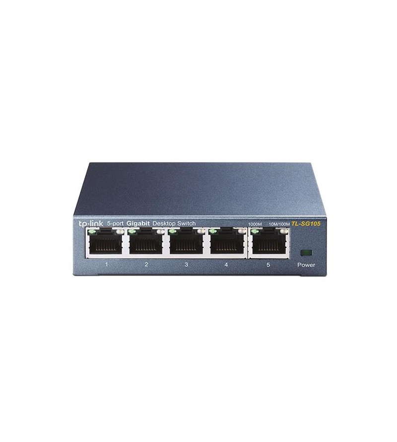 Switch 5 Porte Gigabit Plug & Play case in acciaio TL-SG105