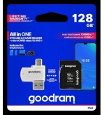 GoodRAM microSD 128GB class 10 + adpter + card reader - blister - M1A4-1280R12