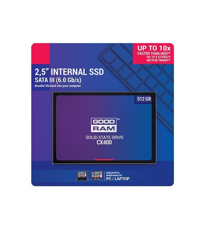 GoodRAM SSD CX400-G2 512GB SATA III 2,5 - retail box - SSDPR-CX400-512