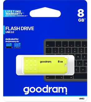 GoodRAM Pendrive 8GB UME2 yellow USB 2.0 - retail blister - UME2-0080Y0R11