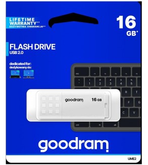 GoodRAM Pendrive 16GB UME2 white USB 2.0 - retail blister - UME2-0160W0R11