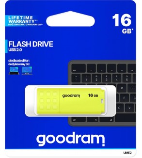 GoodRAM Pendrive 16GB UME2 yellow USB 2.0 - retail blister - UME2-0160Y0R11