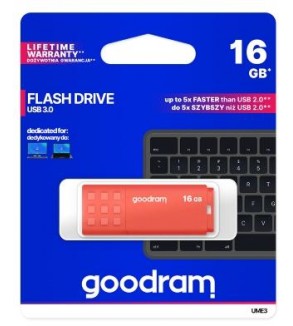 GoodRAM Pendrive 16GB UME3 orange USB 3.0 - retail blister - UME3-0160O0R11
