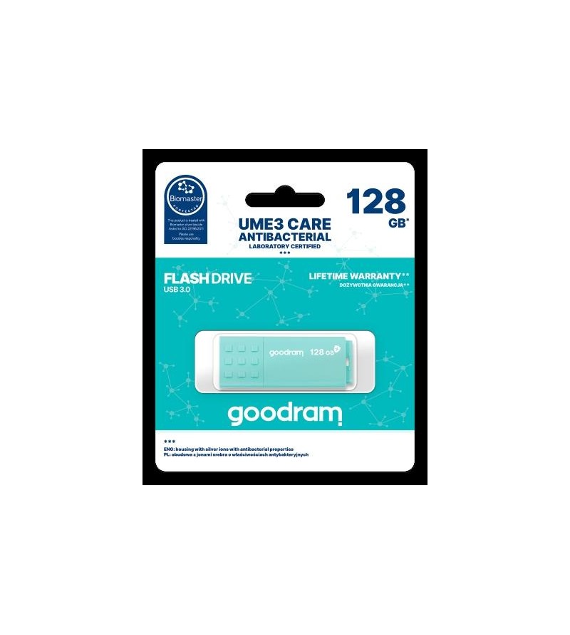 GoodRAM Pendrive 128GB UME3 CARE - ANTIBATTERICA - USB 3.0 - UME3-1280CRR11