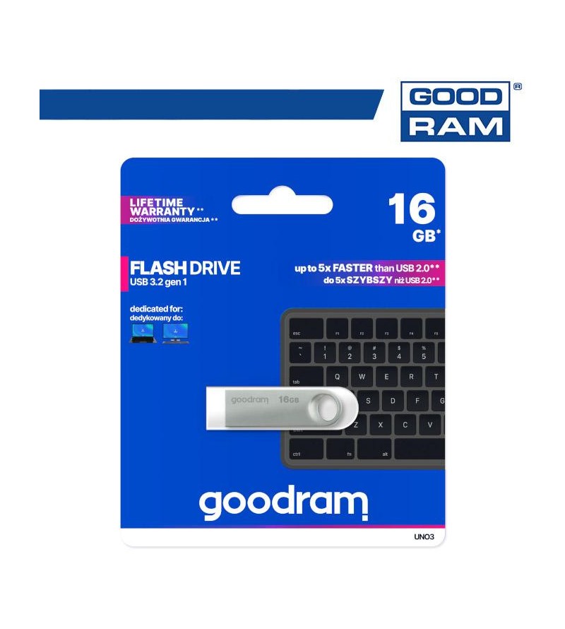 GoodRAM Pendrive 16GB UNO3 USB 3.2 - retail blister - UNO3-0160S0R11