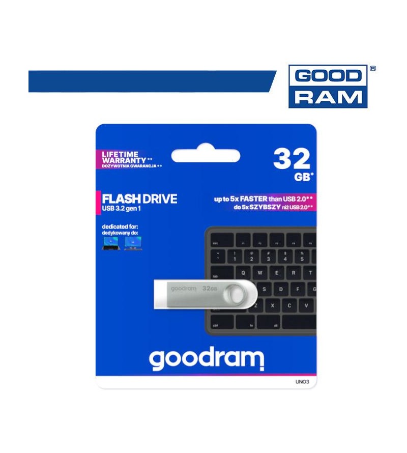 GoodRAM Pendrive 32GB UNO3 USB 3.2 - retail blister - UNO3-0320S0R11