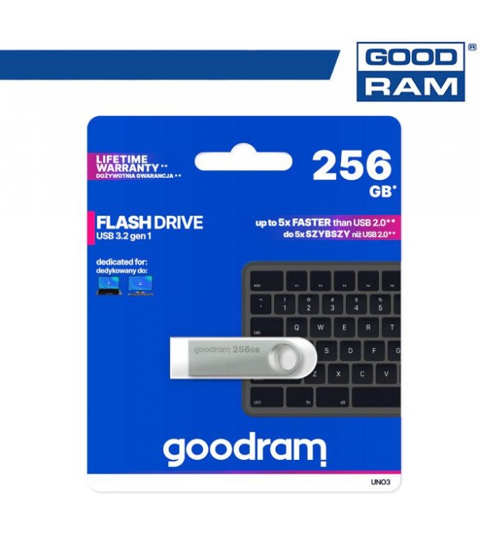 GoodRAM Pendrive 256GB UNO3 USB 3.2 - retail blister - UNO3-2560S0R11