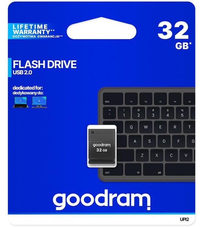 Goodram Pendrive UPI2 32GB USB MINI 2.0 blk - retail blister - UPI2-0320K0R11