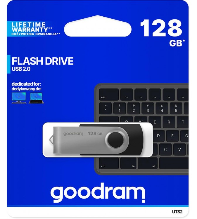 GoodRAM Chiavetta/Pendrive USB Twister 128GB nera USB 2.0 - UTS2-1280K0R11